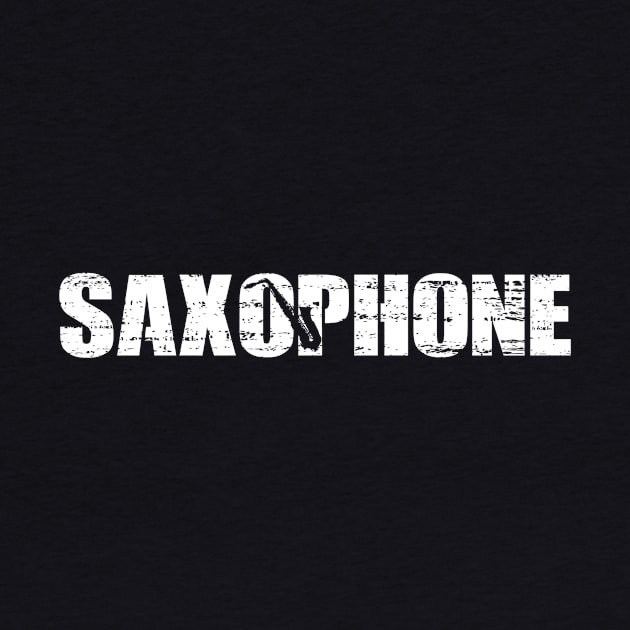 Distressed Look Saxophone Gift For Saxophonists by OceanRadar